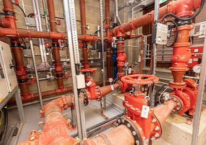 Orange pipework