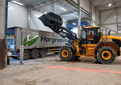 Hargreaves tipper truck being loaded