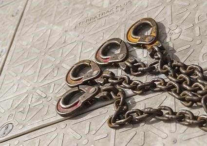 Large metal hook chains
